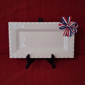 Southern Living at Home Dress Me Up Ribbon Platter Rectangular w/ Decor Ribbon